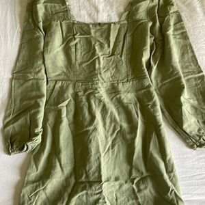 Lost + Wander Sage Green Dress